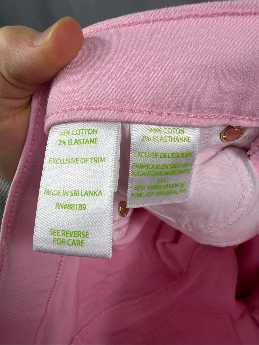 Lilly Pulitzer South‎ Ocean Crop Pink Tropics with Gold Metallic Dot.